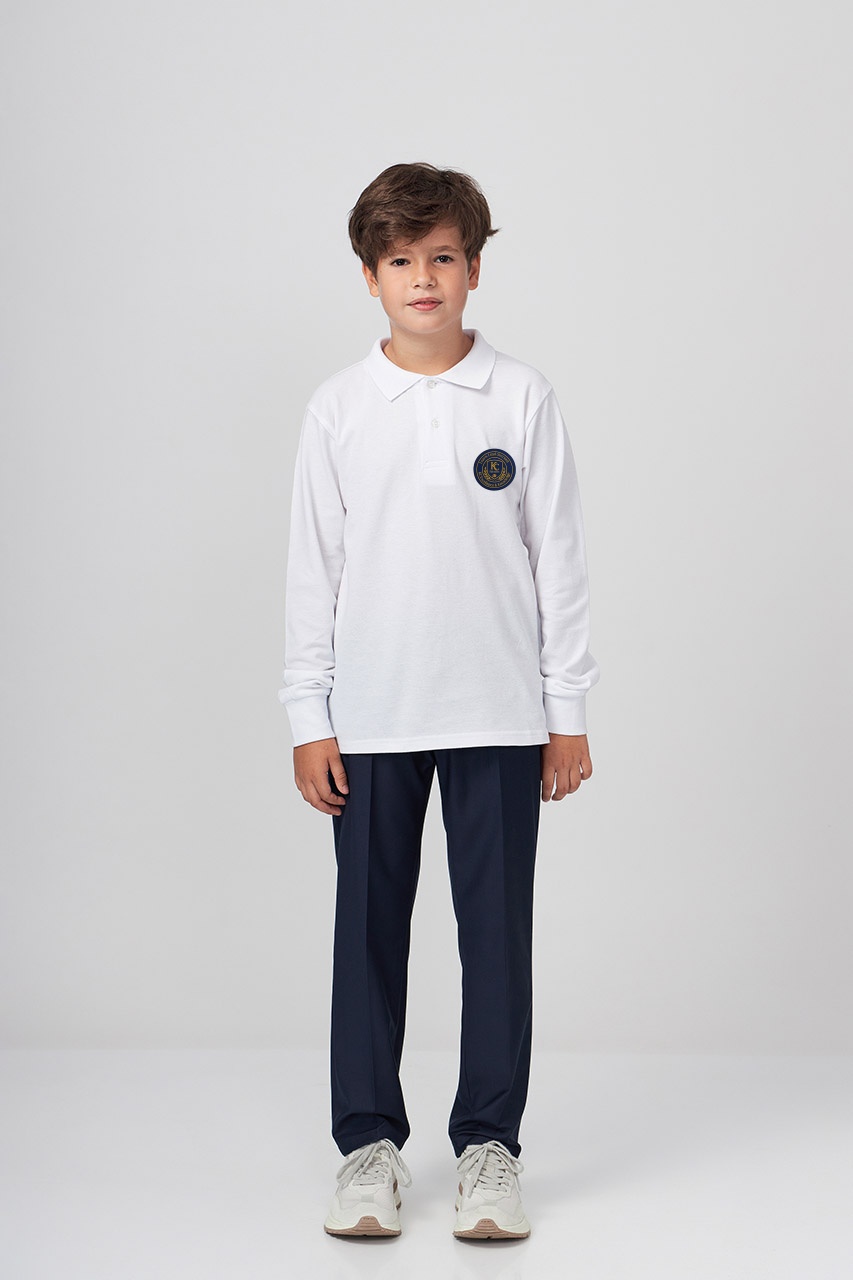 Tricou polo regular copii cu mânecă lungă 698 - Kids Club