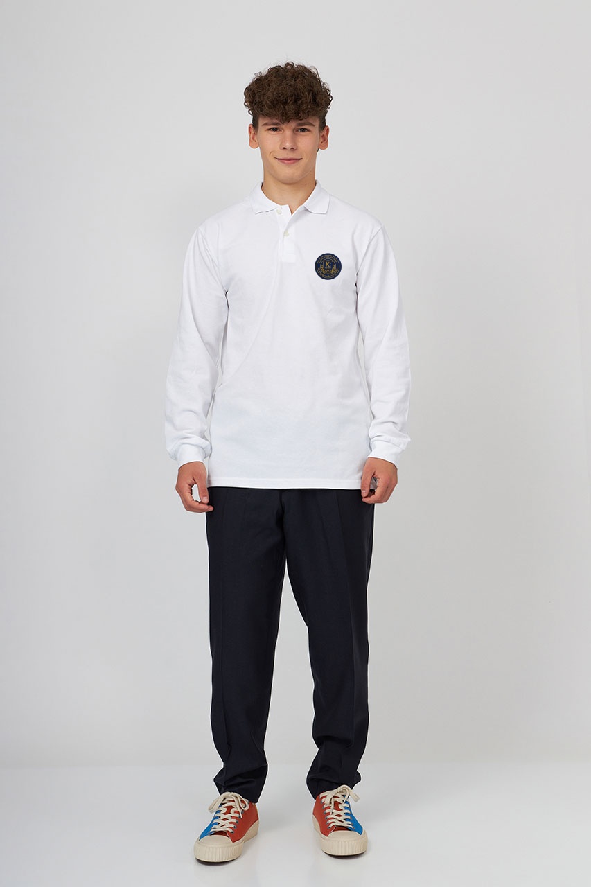 Tricou polo regular adolescenți cu mânecă lungă 699 - Kids Club