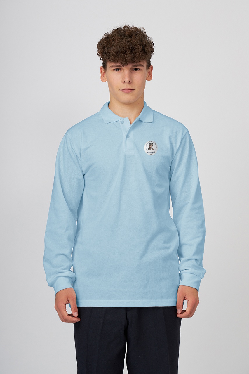 Tricou polo regular adolescenți cu mânecă lungă 699 - Liceul Tehnologic Alexandru Vlahuță