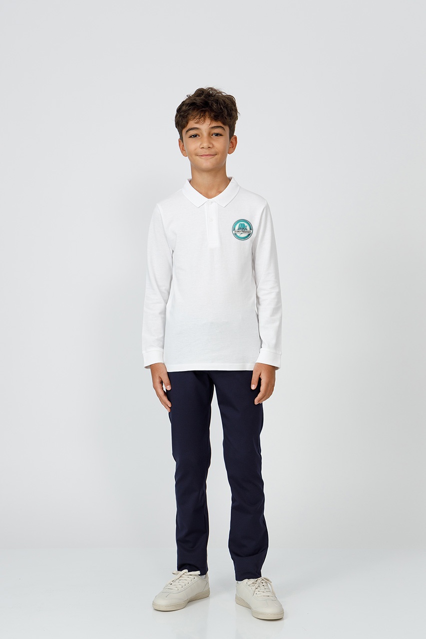 Tricou polo slim copii unisex 998 - Școala Teddybär
