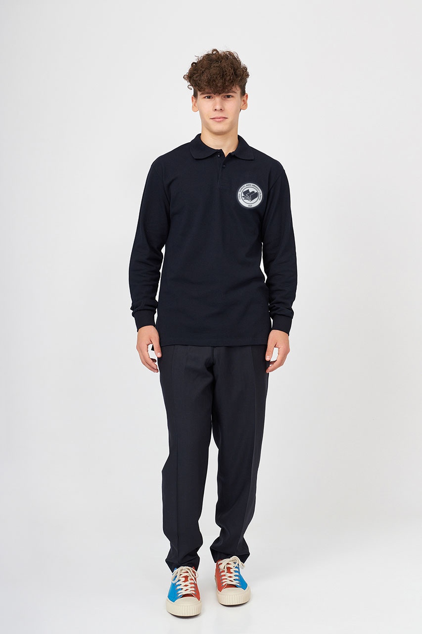 Tricou polo regular adolescenți cu mânecă lungă 699 - Liceul Mihai Eminescu
