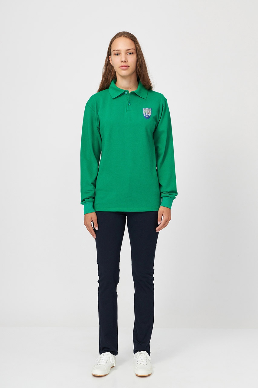 Tricou polo regular adolescenți cu mânecă lungă 699 - Școala Internațională Clas