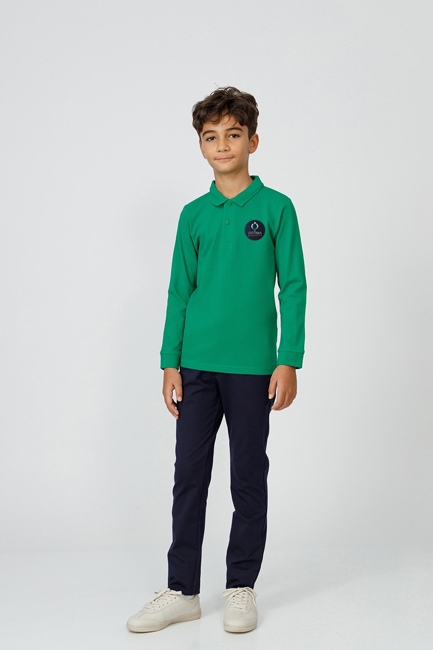 Tricou polo slim copii unisex 998 - Școala Primară Optima Voluntari
