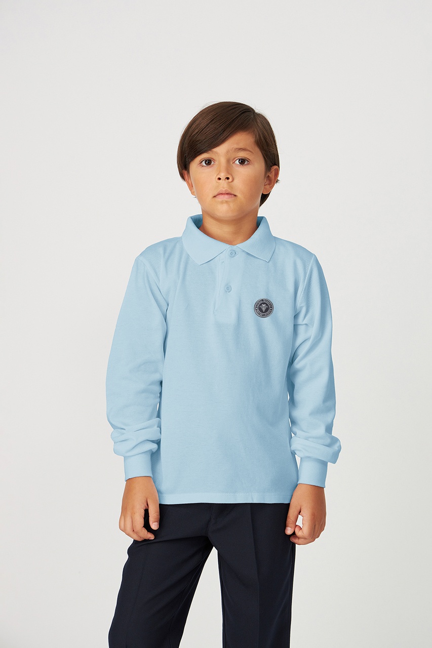 Tricou polo regular copii cu mânecă lungă 698 - Liceul Teoretic Traian Lalescu
