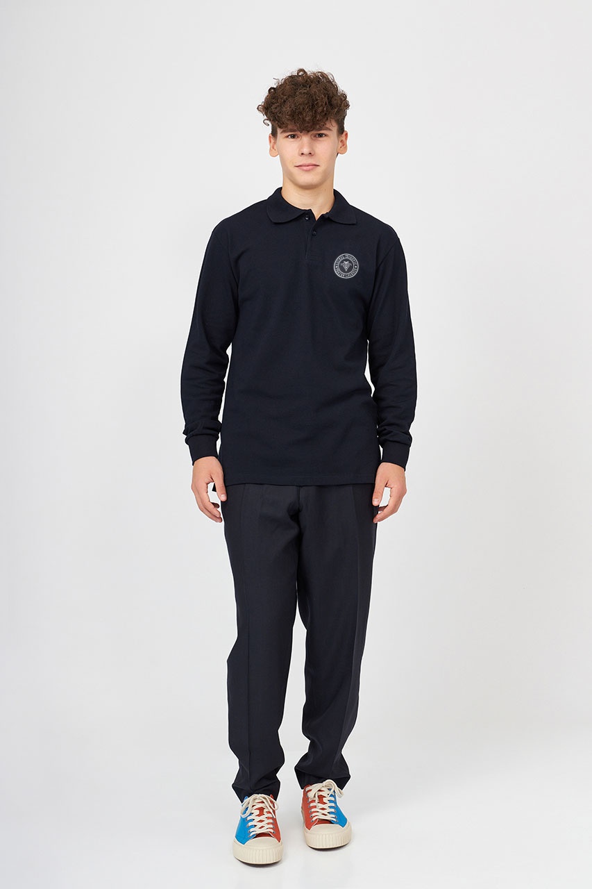 Tricou polo regular adolescenți cu mânecă lungă 699 - Liceul Teoretic Traian Lalescu
