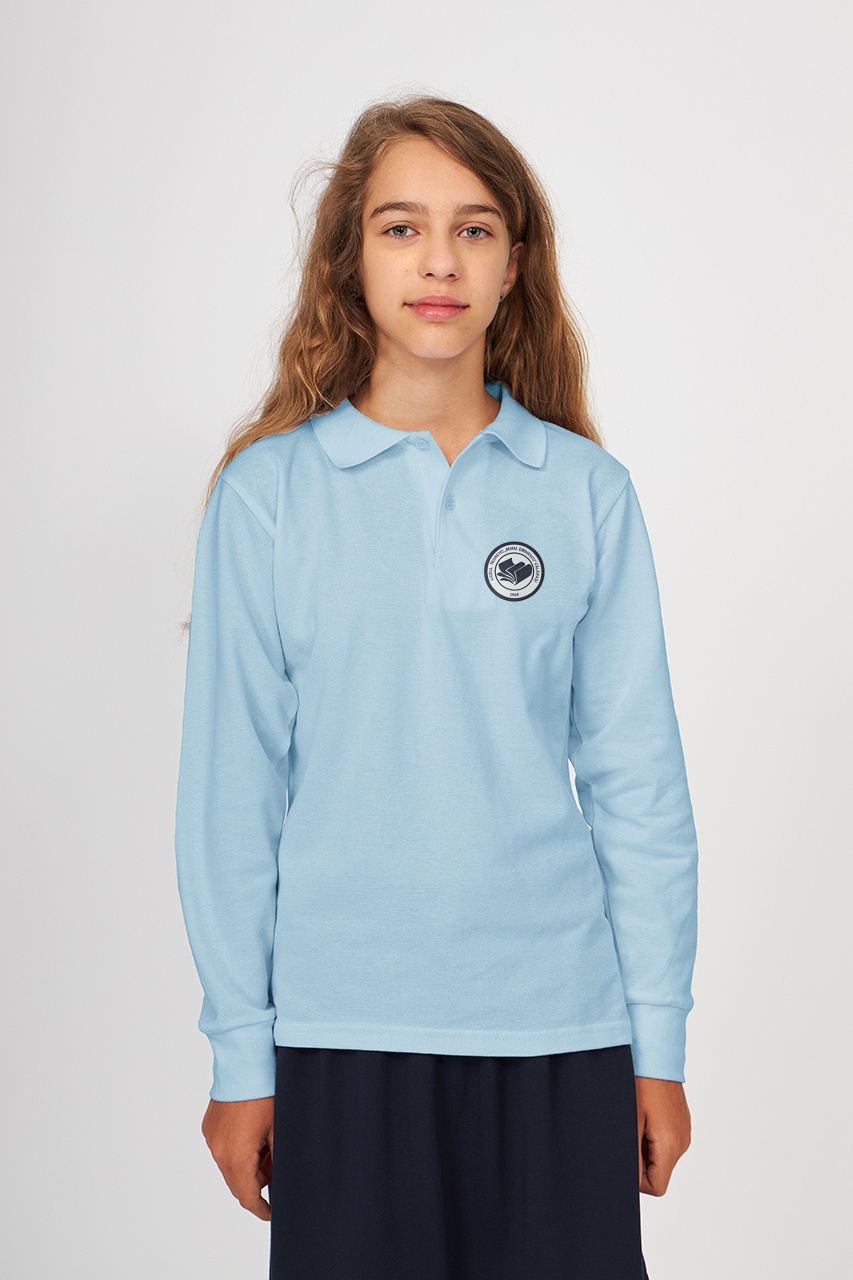 Tricou polo regular copii cu mânecă lungă 698 - Liceul Mihai Eminescu