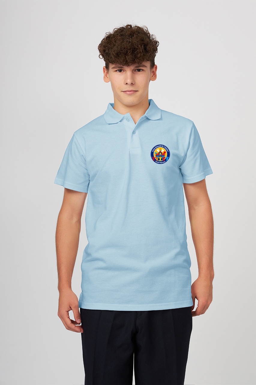 Tricou polo regular adolescenți 696 - Școala Gimnazială Nr. 3 Voluntari