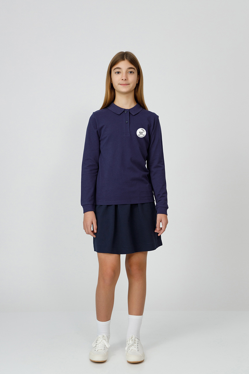 Tricou polo slim fete 998F - Scoala Gimnaziala George Calinescu