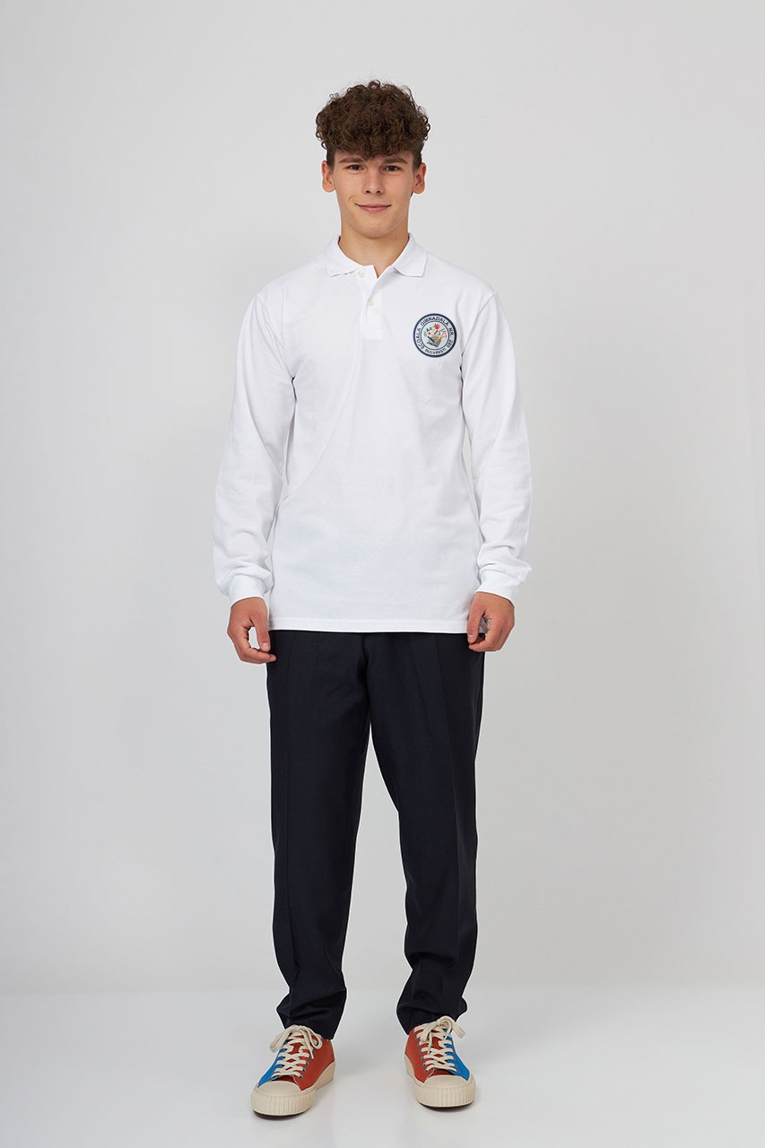 Tricou polo regular adolescenți cu mânecă lungă 699 - Școala Gimnazială Nr. 280