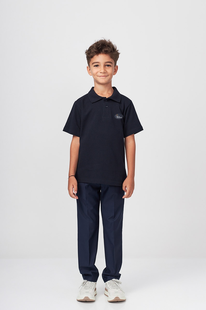 Tricou polo regular copii 695B - Ina School